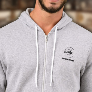 Sweat - shirt à capuche zip complet - Logo et nom
