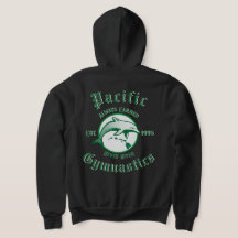 Sweat - shirt à capuche zip noir de la gymnastique