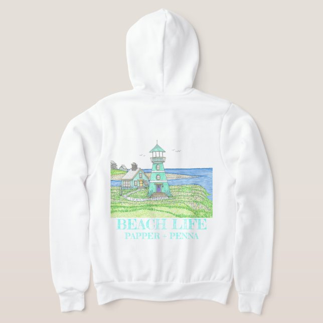 Sweat - shirt à capuche zippé Aqua Lighthouse (Couchage Retour)