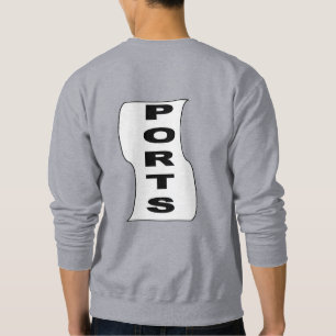 Sweat -shirt gris DOS homme SPORTS