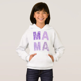 Sweat-shirt MAMA – Motif Zèbre Violet Amour