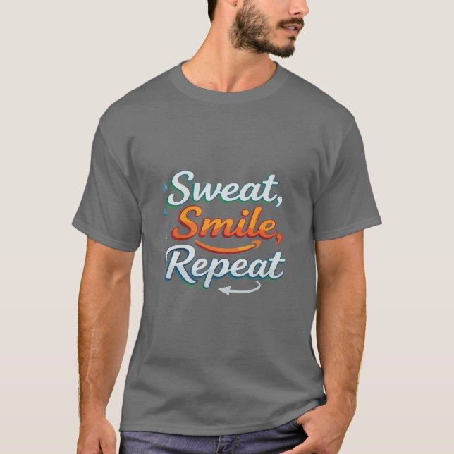 Sweat Smile Repeat Fitness Motivation  (Devant)