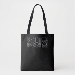 Sweat Smile Repeat Fitness Workout Motivation Tasche