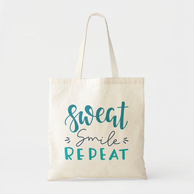 Sweat Smile Repeat Tragetasche (Vorne)