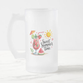 Sweat Summertime  Mattglas Bierglas