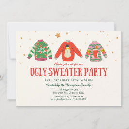 Sweater moche, Invitation de fête de vacances