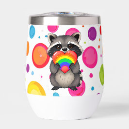 Sweater Personalisierter Raccoon mit Regenbogenher