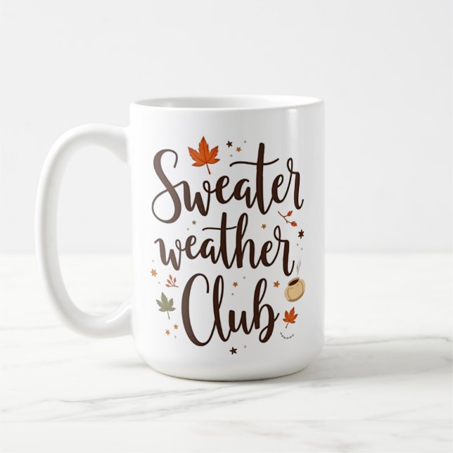 Sweater Weaaather Club Personalisiert Kaffeetasse (Links)