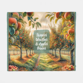 Sweater Weather & Apples Forellenblanket Fleecedecke
