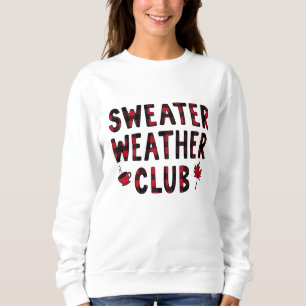 Sweater Weather Club Metallic-Folie Herbst Sweatshirt