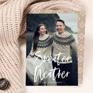 Sweater-Weather-Feiertags-Fotokarte Feiertagskarte