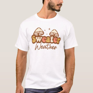 Sweater Weather Halloween Groovy Fall Saison T-Shirt