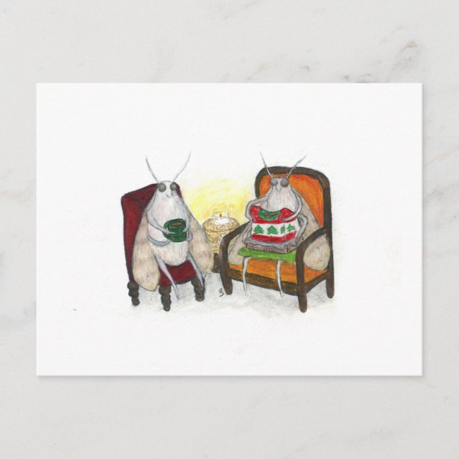 Sweater Weather Holiday Card Postkarte (Vorderseite)