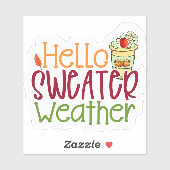 Sweater Weather Sips Aufkleber (Blatt)