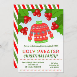Sweaters moches amis Fête de Noël Invitation