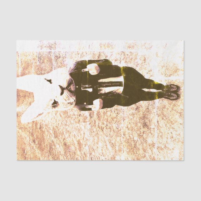 Sweatshasen-Kostüm Sepia beängstigend Seidenpapier (Vorderseite)