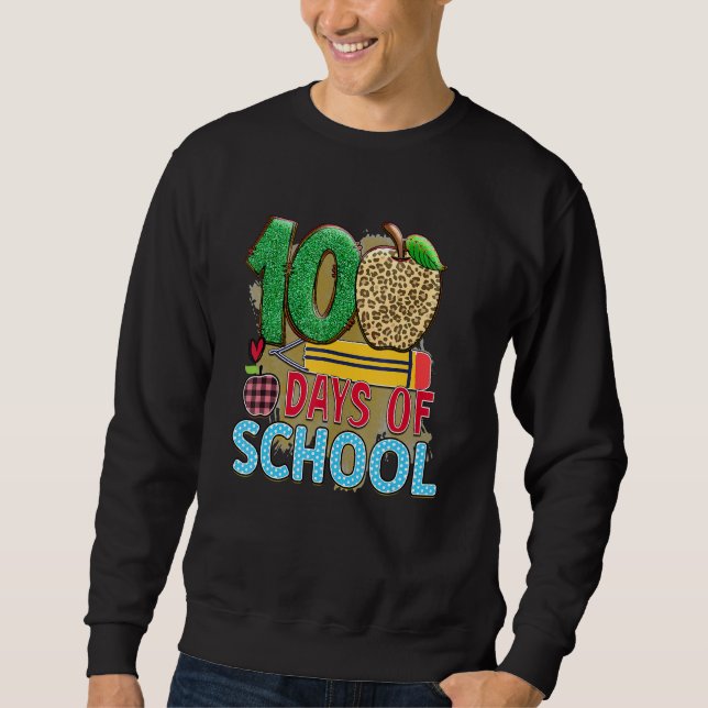 Sweatshirt 100 Days Of School Apple Pencil  Student Teacher (Devant)
