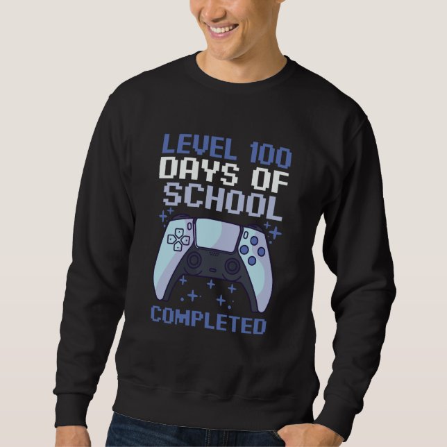 Sweatshirt 100 Days Of School For Boys Level Completed Gamer (Devant)
