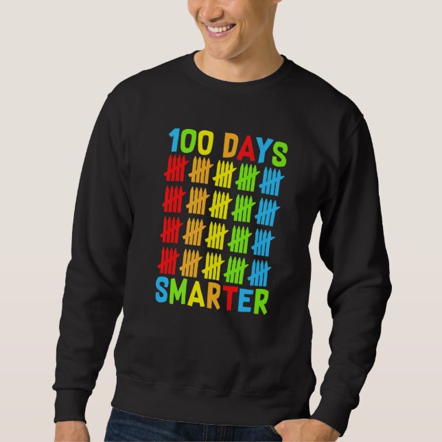 Sweatshirt 100 Days Smarter Teachers Kids Child Happy 100 Day (Devant)