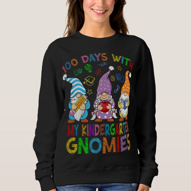 Sweatshirt 100 Jours Avec Mon Jardin D'Enfance Gnomes Enseign (Devant)