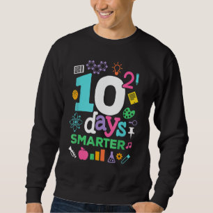Sweatshirt 100 Jours De Chemise D'École 10 Jours Carrés Pour