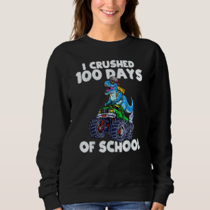 Sweatshirt 100 Jours D'école 100ème Jour D'école Dino Monstre