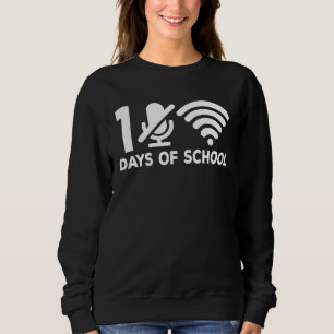 Sweatshirt 100 Jours d'École Wifi Muet Micro Virtuel Enseigna