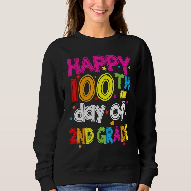 Sweatshirt 100 jours plus intelligent deuxième année 100e jou (Devant)