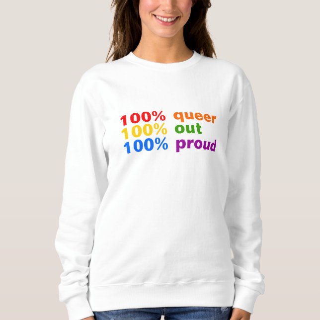 Sweatshirt 100% Queer (Devant)
