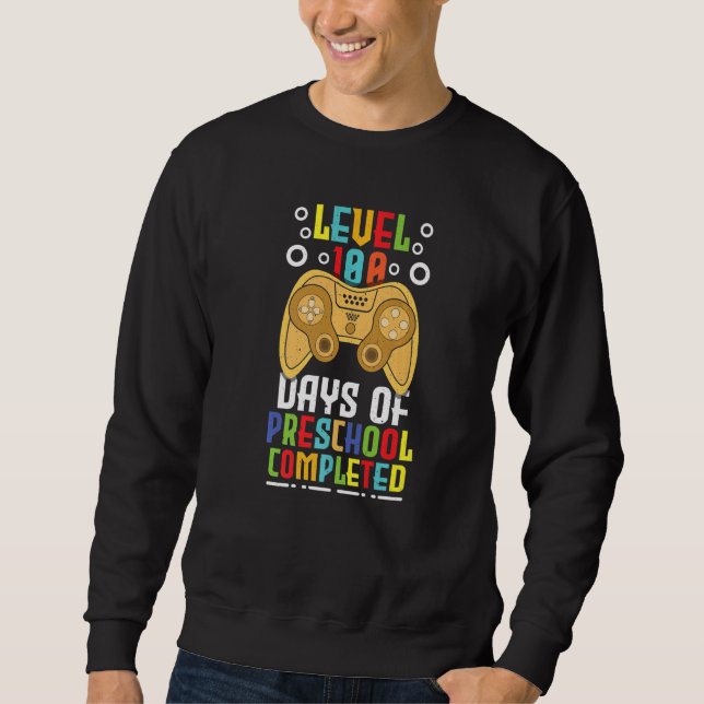 Sweatshirt 100e Jour terminé Gamer Preschool Happy 100 Jours (Devant)