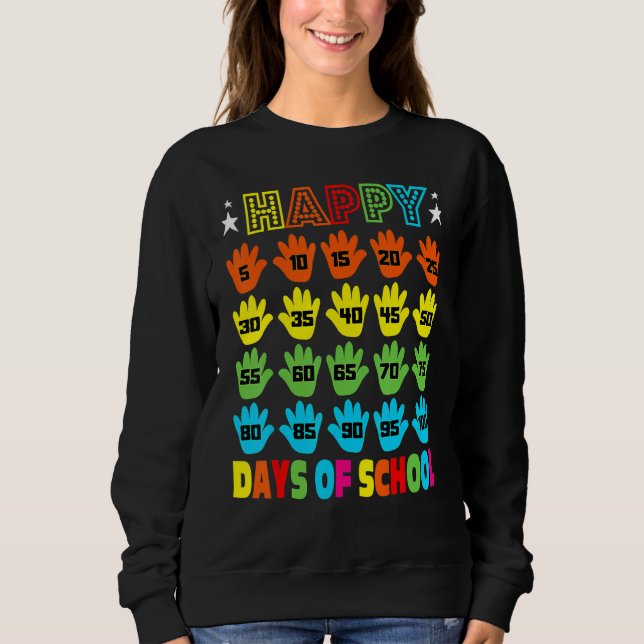 Sweatshirt 100ème Jour De Costume Scolaire Pour Enfants Fille (Devant)