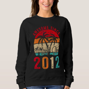 Sweatshirt 10ème Anniversaire stupéfiant depuis 2012 Retro Vi
