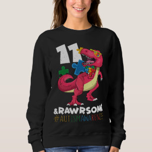 Sweatshirt 11 ans Dinosaure Né Puzzle Sensibilisation sur l'a