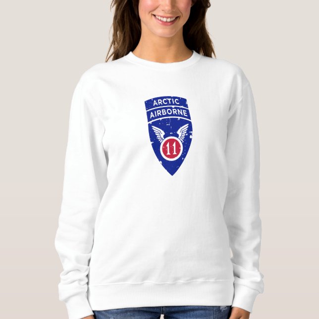 Sweatshirt 11e division aéroportée "Arctic Angels" en détress (Devant)