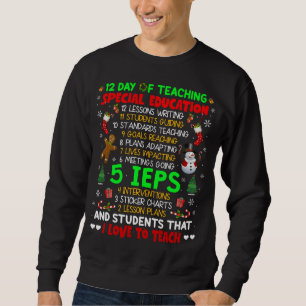 Sweatshirt 12 Jours D'Enseignement De L'Éducation Spéciale IE