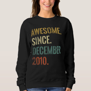 Sweatshirt 12e anniversaire 12 ans stupéfiant depuis le 2 déc