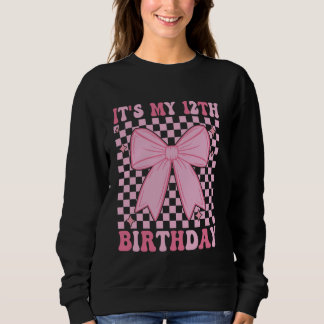 Sweatshirt 12e anniversaire à thème Coquette fille de douze a