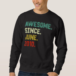 Sweatshirt 12e anniversaire stupéfiant depuis juin 2010 12 an
