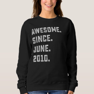 Sweatshirt 12e anniversaire stupéfiant depuis juin 2010 12 an