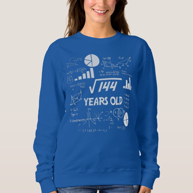 Sweatshirt 12e Birthday Love Math Square Root 144 Teacher (Devant)