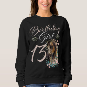 Sweatshirt 13e anniversaire fille cheval 13 ans Anniversaire