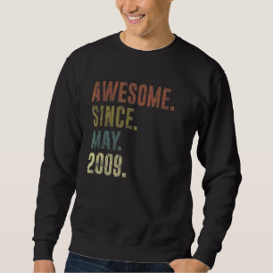 Sweatshirt 13ème anniversaire Vintage stupéfiant depuis mai 2