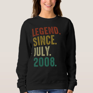 Sweatshirt 14 Ans Légende Anniversaire Depuis Juillet 2008