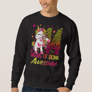 Sweatshirt 14e anniversaire 14 ans fille Flossing Unicorn P