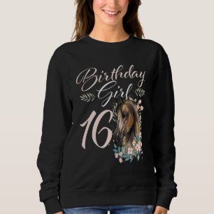 Sweatshirt 16e anniversaire fille cheval 16 ans Anniversaire