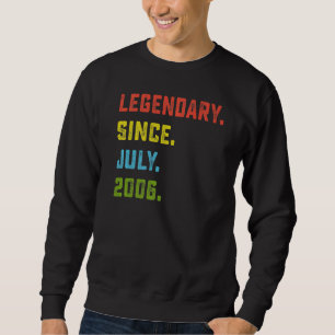 Sweatshirt 16e anniversaire Légendaire depuis juillet 2006 16