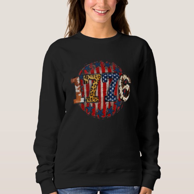 Sweatshirt 1776 Jour de l'Indépendance Joyeux 4 juillet Leopa (Devant)