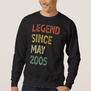 Sweatshirt 17 Ans Légende depuis mai 2005 17ème anniversaire