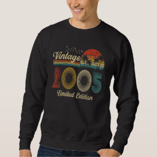 Sweatshirt 17 Ans Né En 2005 Vintage 17ème Anniversaire Re