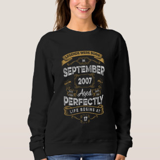 Sweatshirt 17E Anniversaire Légendes Sont Nées En Septembre 2
